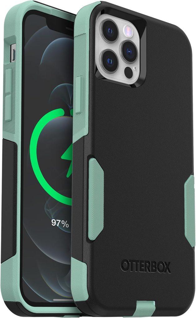 OtterBox iPhone 12 & 12 Pro – Commuter Series Slim Case – Black & Teal