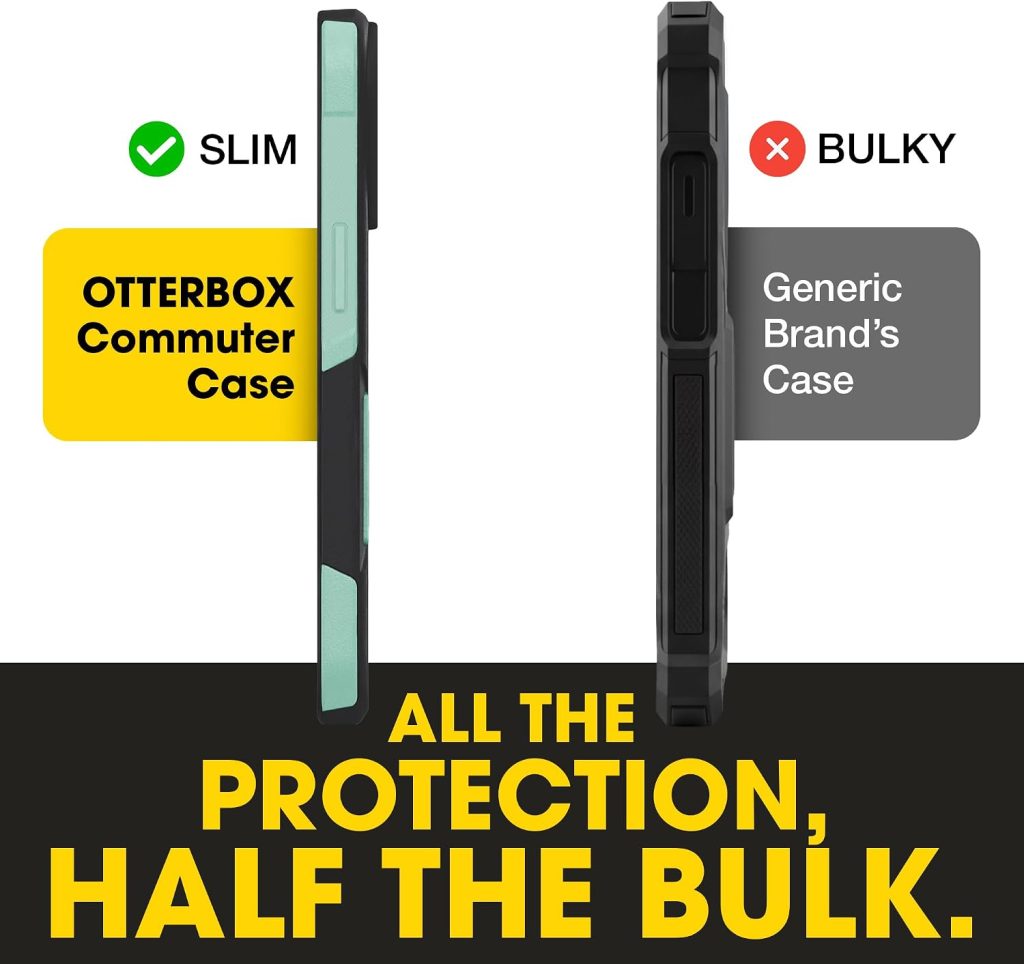 OtterBox iPhone 12 & 12 Pro – Commuter Series Slim Case – Black & Teal