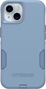 OtterBox iPhone 17e, 16e, 15, 14, & 13 Commuter Series Case – Crisp Denim (Blue), Pocket-Friendly, with Port Protection – Thin & Protective iPhone Case, Dual-Layer, Impact Absorbing iPhone Case