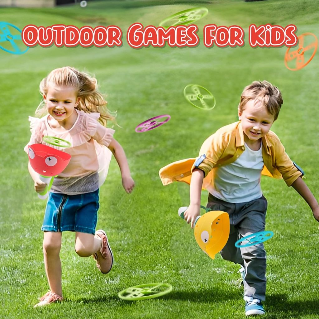 Outside Toys for Kids Ages 4-8 – Manual Capture Catching Game with 24 Discs