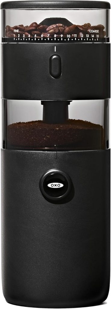 OXO Brew Compact Conical Burr Electric Coffee Bean Grinder – 50g Capacity