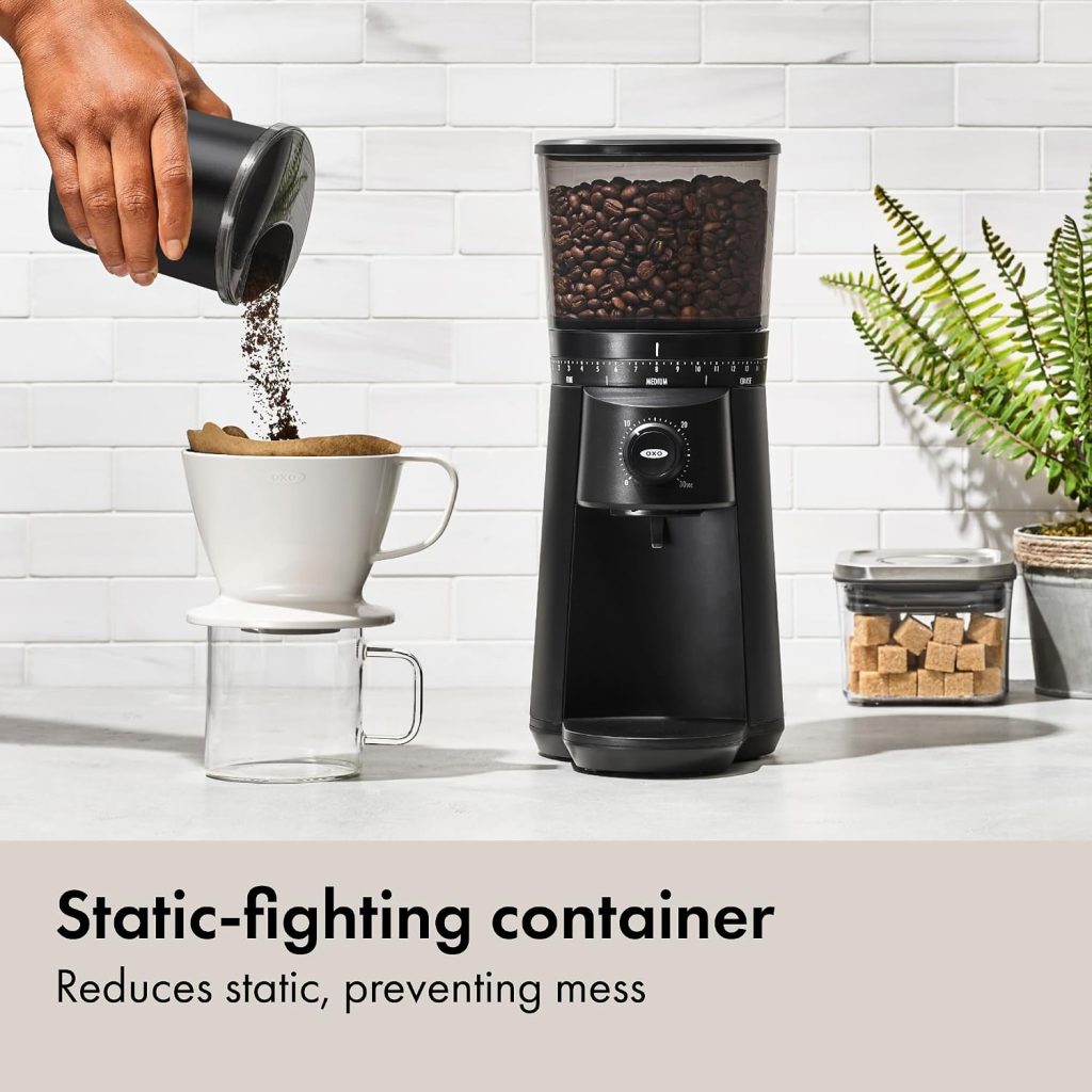 OXO Brew Conical Burr Electric Coffee Bean Grinder – 12 Oz, Matte Black
