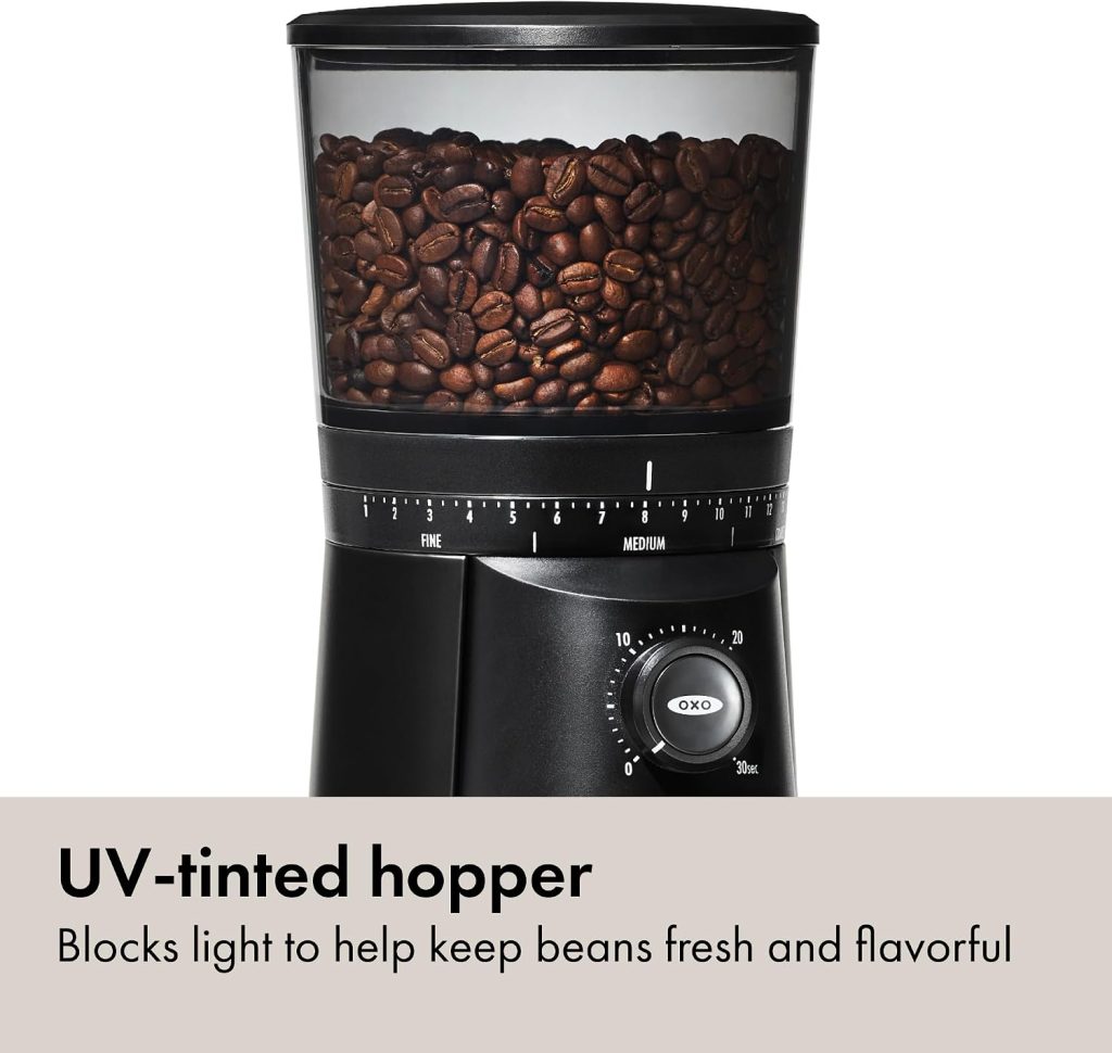 OXO Brew Conical Burr Electric Coffee Bean Grinder – 12 Oz, Matte Black