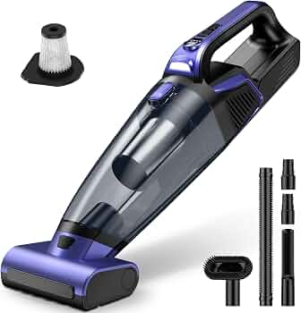 Pet Hair Handheld Vacuum Cordless: 20000PA Rechargeable Car Vacuum Cleaner