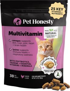 Pet Honesty Cat Multivitamin, Cat Treats Alternative, Chicken 30-Day Supply