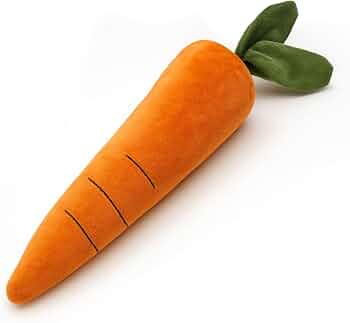 Pet Lou 15 Inch Carrot Plush Dog Toy for Soft Chewers