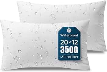 Phantoscope Outdoor Pillows Waterproof 12×20 Outdoor Lumbar Pillows 2 Pack