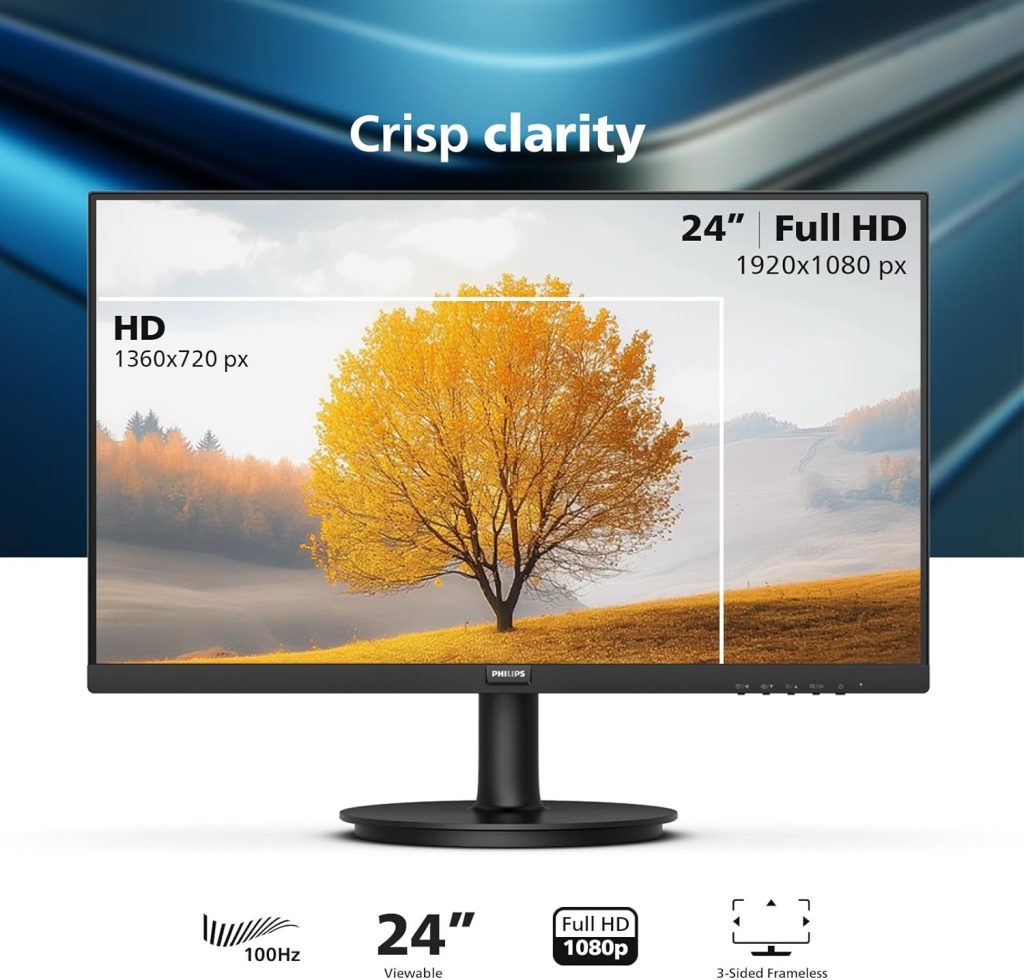 Philips 27″ Computer Monitor FHD 100Hz VA VESA Eye Care, 271V8LB