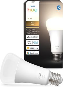 Philips Hue Smart LED A21 Bulb 1-Pack, Warm White Light 2700K, E26 Base, 13.5W, 1600 Lumens, Dimmable LED Bulbs, Works with Alexa, Google Assistant, and Apple Home