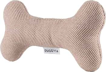 Pink Plush Dog Bone Toy – Lightweight, Durable & Soft Chew Toy Made from Cotton Fabric – Gentle on Puppy Teeth & Gums – Ideal for Small to Medium Dogs Indoor or Outdoor