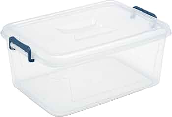 Plastic Storage Bins with Lids, Clear Stackable Storage Containers – 21 Qt