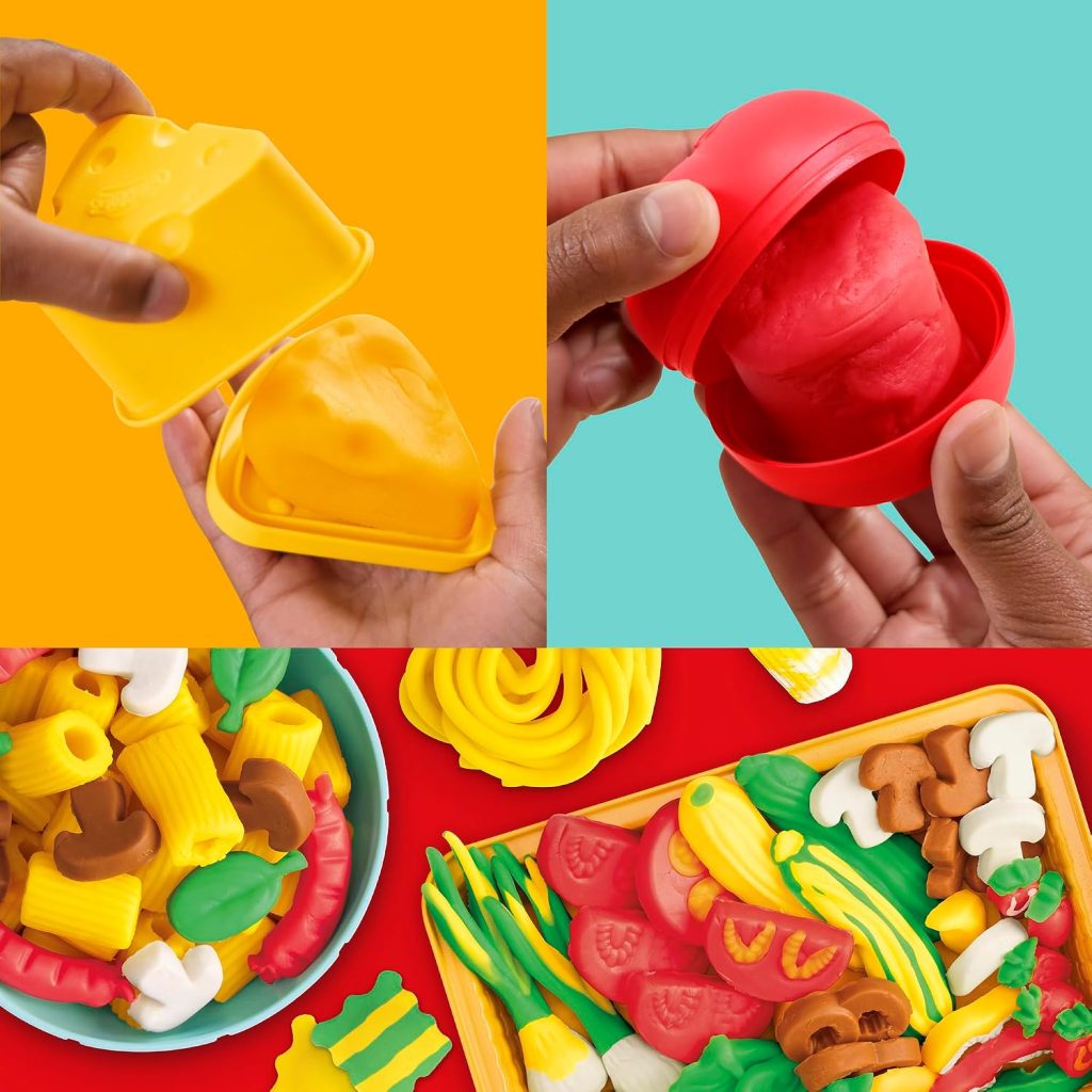 Play-Doh Super Sizzlin’ Kitchen Playset, Realistic Cooking Toy Sounds, 25+ Play Foods to Create, Kids Arts & Crafts 3+