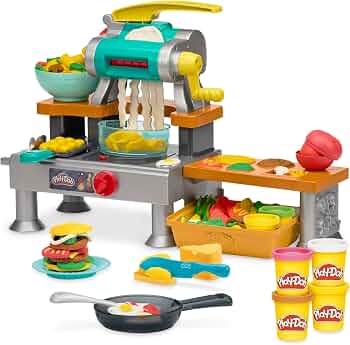 Play-Doh Super Sizzlin’ Kitchen Playset, Realistic Cooking Toy Sounds, 25+ Play Foods to Create, Kids Arts & Crafts 3+