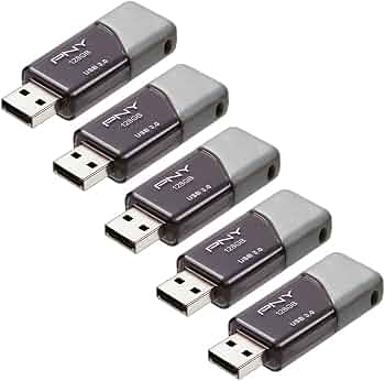 PNY 128GB Turbo Attaché 3 USB 3.0 Flash Drive 5-Pack​