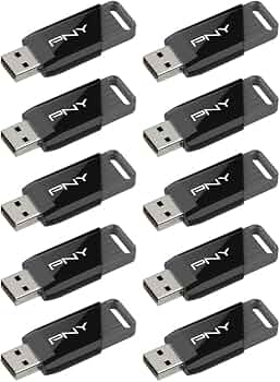 PNY 32GB Attaché X USB 3.2 Gen 1 Flash Drive, Advanced Performance Up to 130MB/s Read, Everyday Data Store & Transfer, Reliable Portable Storage, Durable, Type-A, Computers, Laptops, Desktops, 10-Pack