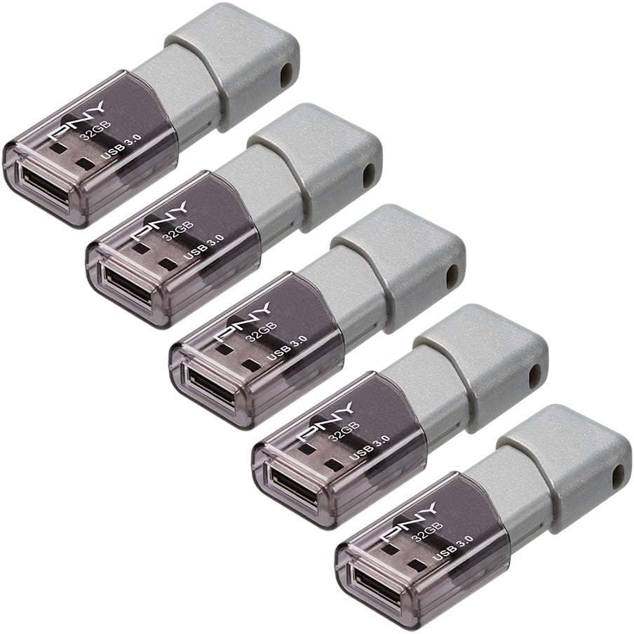 PNY 32GB Turbo Attaché 3 USB 3.0 Flash Drive 5-Pack​
