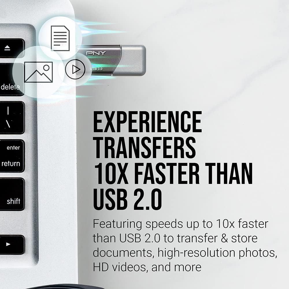 PNY 32GB Turbo Attaché 3 USB 3.0 Flash Drive 5-Pack​