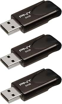 PNY 64GB Attaché 4 USB 2.0 Flash Drive 3-Pack