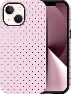 Polka Dot Pattern Phone Case for iPhone 13/14 6.1″, Pink