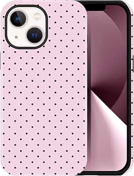 Polka Dot Pattern Phone Case for iPhone 13/14 6.1″, Pink