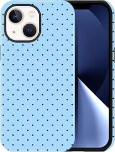 Polka Dot Pattern Phone Case for iPhone 13/14 6.1″, Light Blue