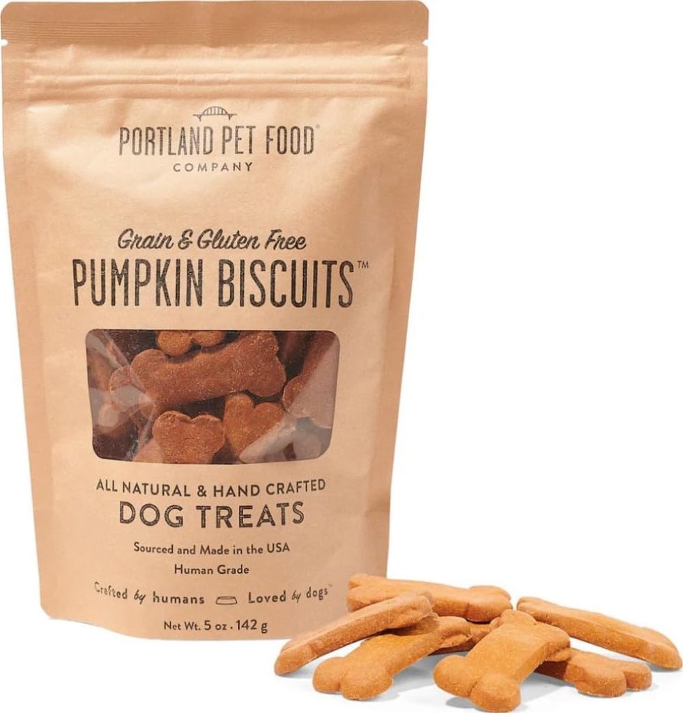 Portland Pet Food Pumpkin Dog Treats – Healthy, Grain-Free Biscuits, 5 oz