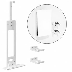 PS5 Wall Mount for PS5/PS5 Slim/Pro Digital Disc Edition, White