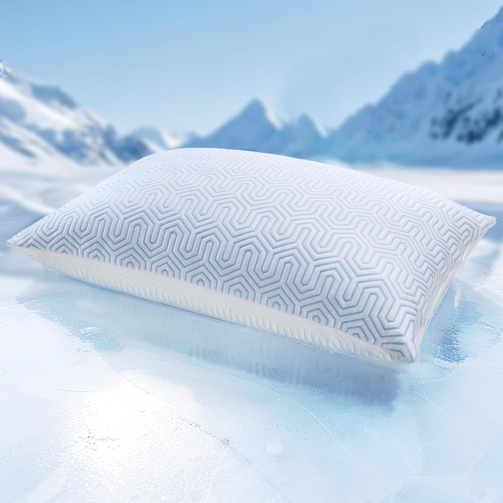 puredown® Cooling Goose Feather Down Pillow, Set of 1, Standard Size