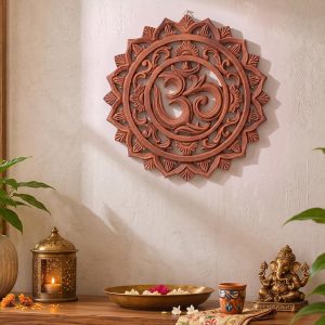 RattanView Diwali Om Wall Decor Indian Hanging Art for Home