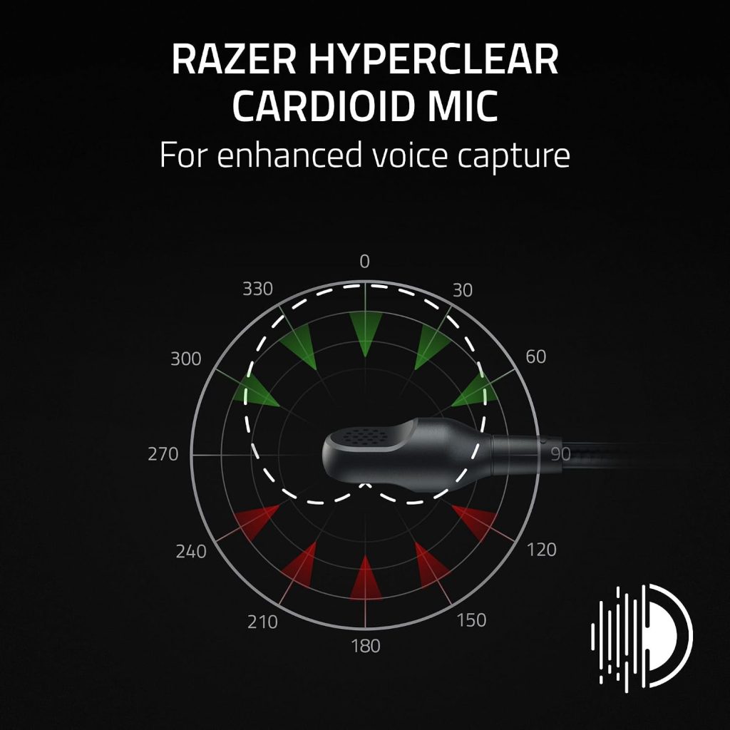 Razer BlackShark V2 X Gaming Headset: 7.1 Surround Sound – 50mm Drivers – Memory Foam Cushion – For PC, PS4, PS5, Switch – 3.5mm Audio Jack – Black