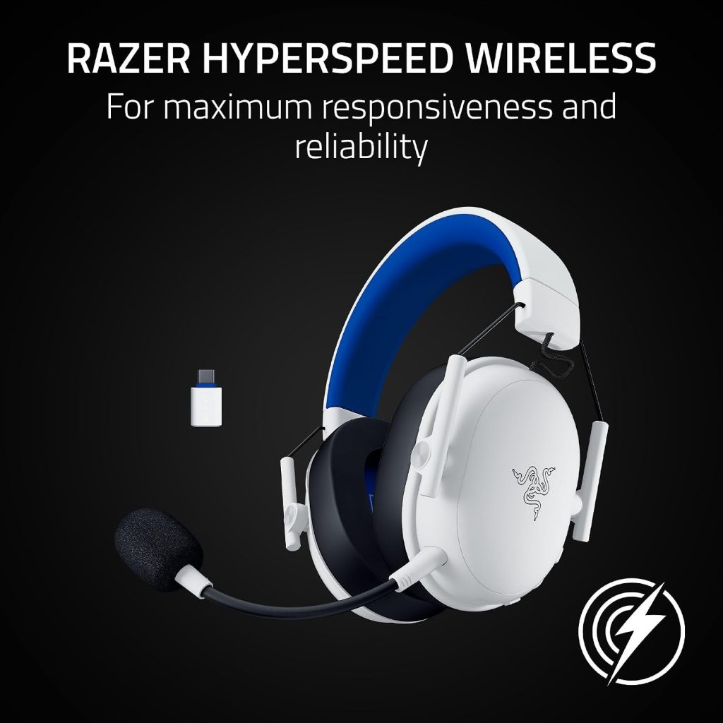 Razer BlackShark V3 X HyperSpeed Wireless PS5 Gaming Headset, White
