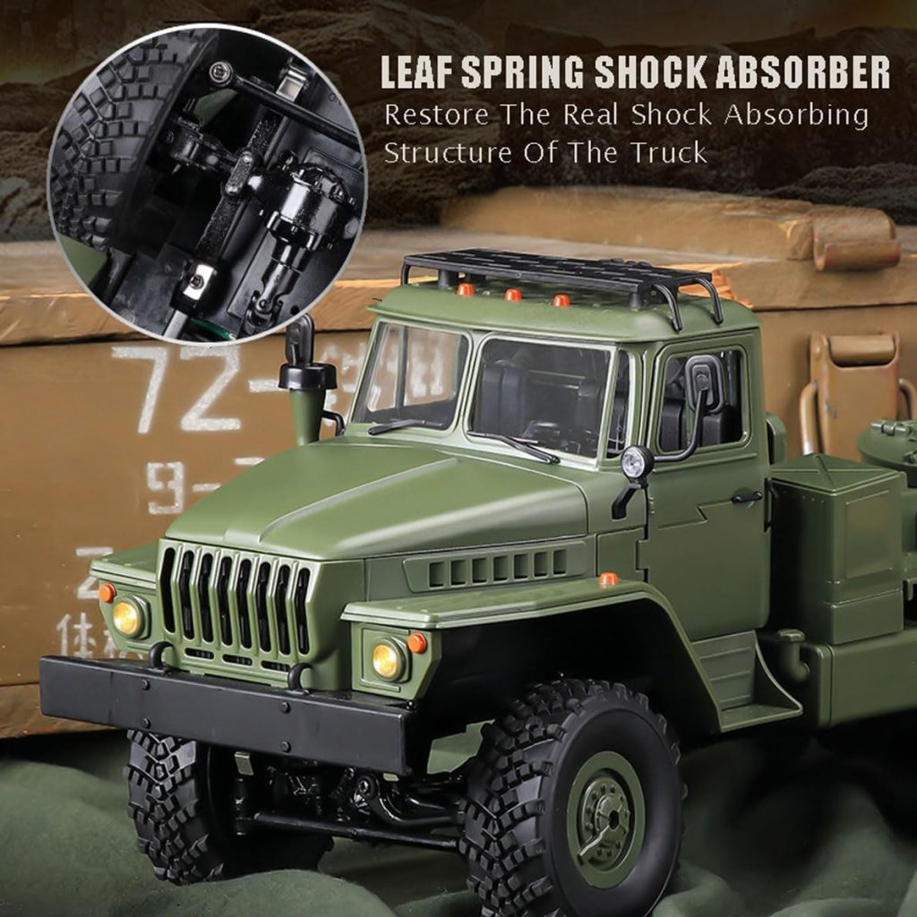 RC Semi Truck, 2.4Ghz 6WD Remote Control Army Truck Trailer, 41.3 Inch Large Size RC Car Toy, 1/16 Scale Tractor, Remote Control Electric Transport Vehicle Toy car for boy Gifts