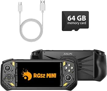 RG52MINI Retro Handheld Game Console, 5.5 Inch IPS Screen, Portable Dual System, 64GB Support 30+ Emulator&22000+ Classic Games, WiFi Networked Fighting, HDMI TV Output, 5000mAh Battery(Black 64GB)