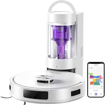 Robot Vacuum and Mop Combo 18000Pa Suction, Robotic Vacuum with Bagless Self-Emptying Station, LiDAR Navigation, Ideal for Pet Hair, Carpet & Hard Floor, Compatible with App/Alexa/Voice Control