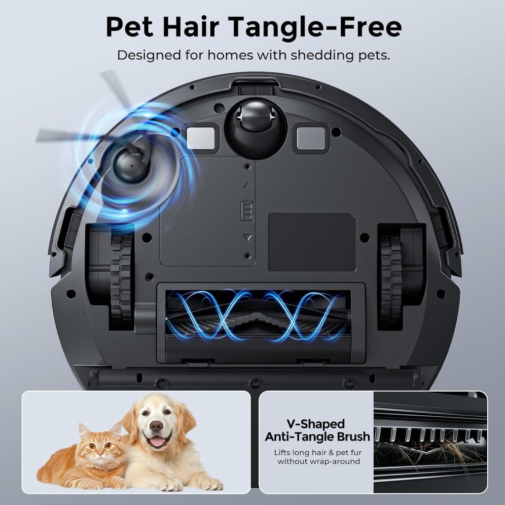Robot Vacuum and Mop Combo, Self-Emptying, Up to 9-13 Weeks Self-Empty