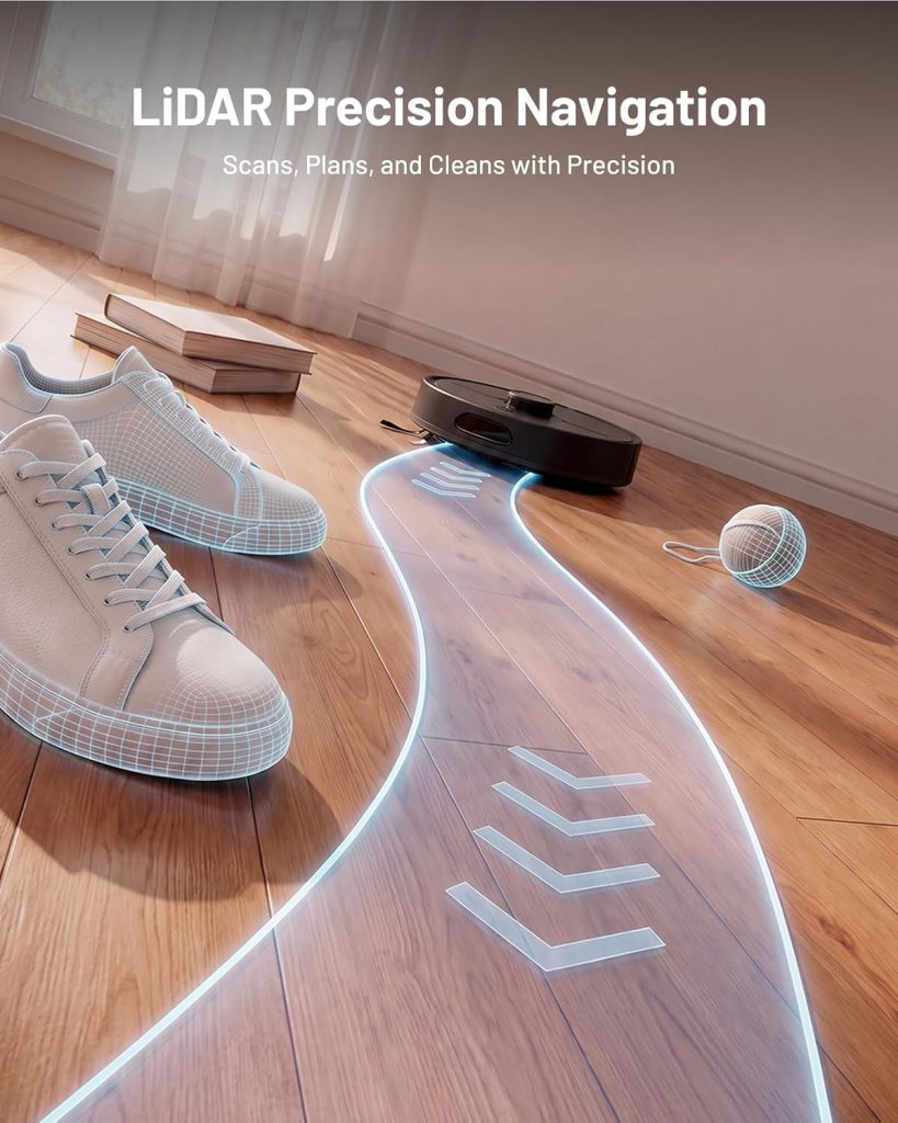 Robot Vacuum and Mop, 8000Pa, Up to 70-Day Self-Emptying Station