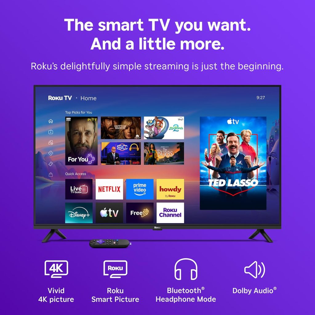 Roku 43-Inch Select Series Smart TV 2026-4K (2160p) HDR TV