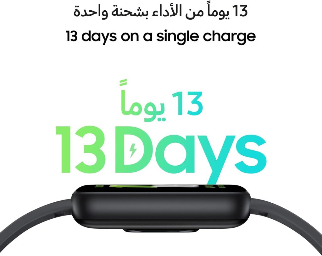 SAMSUNG Galaxy FIT 3 (2025, 40MM) 1.6″ AMOLED Display | IP68 Water Resistant | 14 Days Battery Life | 100+ Watchfaces | 100+ Exercise Modes | International Model (Fast Charger Bundle, Black)