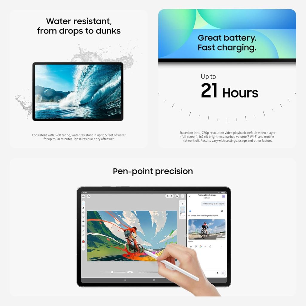 Samsung Galaxy Tab S10 FE+ 13.1” 256GB WiFi Android Tablet, Silver