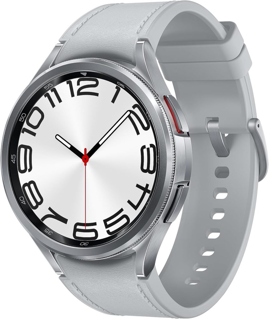 Samsung Galaxy Watch 6 Classic 47mm Bluetooth Smartwatch, Rotating Bezel, Fitness Tracker, Personalized HR Zones, Advanced Sleep Coaching, Heart Monitor, BIA Sensor,Health Insights,US,Version,Silver