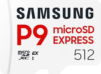 Samsung P9 Express microSDXC 512GB for Nintendo-Switch 2