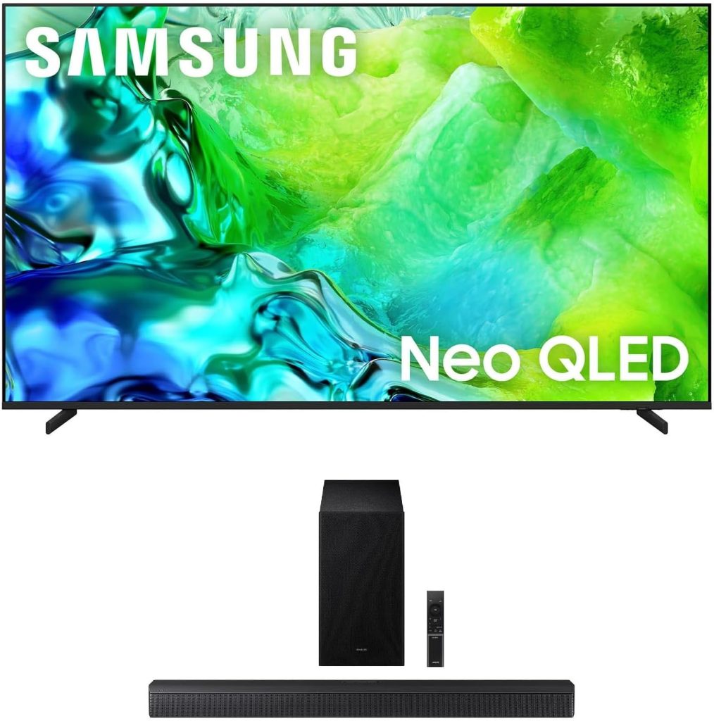 Samsung QN65QN80HA 65″ QLED TV with HW-B630F Soundbar and Subwoofer (2026)