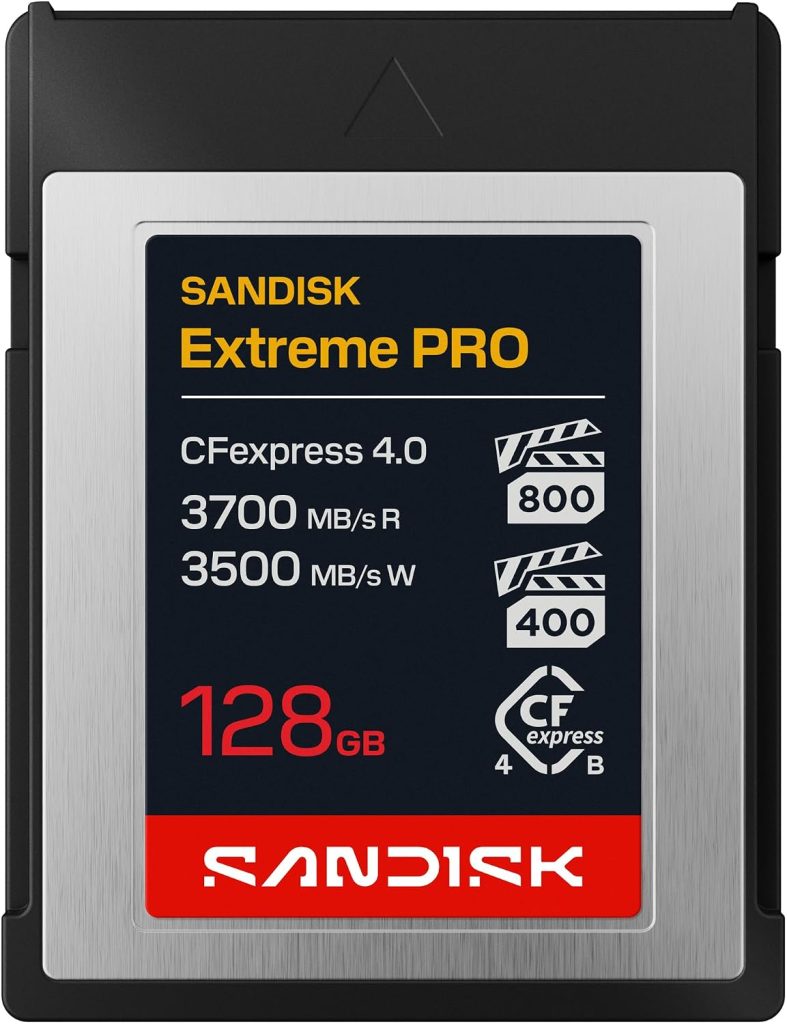 SANDISK 128GB Extreme PRO CFexpress 4.0 Type B, Up to 3700 MB/s Read Speeds