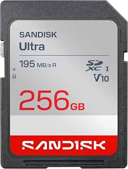 SANDISK 256GB Ultra SD Memory Card, up to 195MB/s Read Speeds, UHS-I
