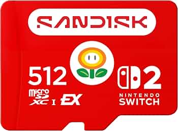 SANDISK 512GB microSD Express Card for Nintendo Switch 2