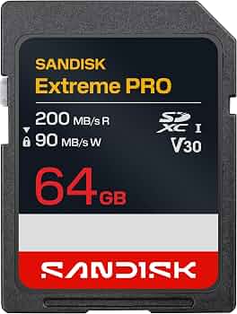 SANDISK 64GB Extreme PRO SD Memory Card, Up to 200MB/s Read Speeds, UHS-I