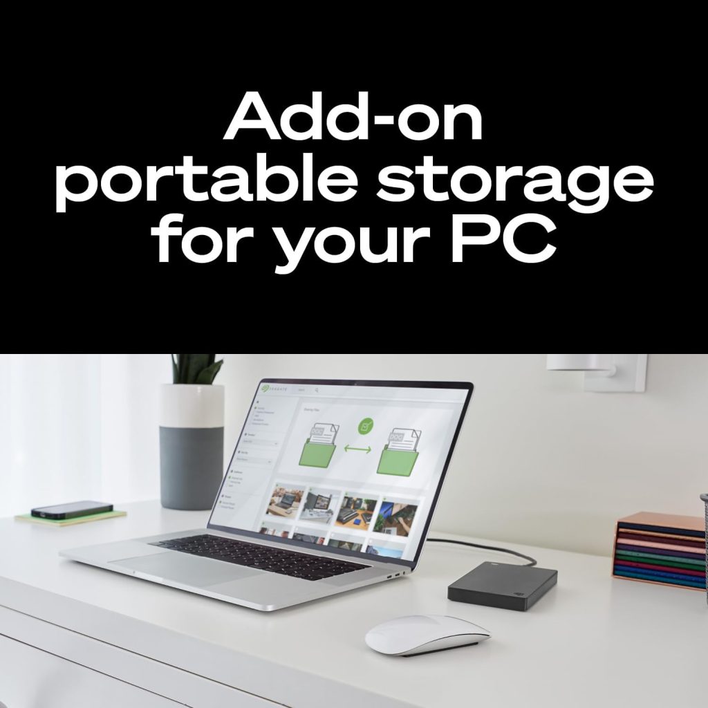 Seagate Portable 4TB External Hard Drive HDD – USB 3.0, 1-Year Rescue