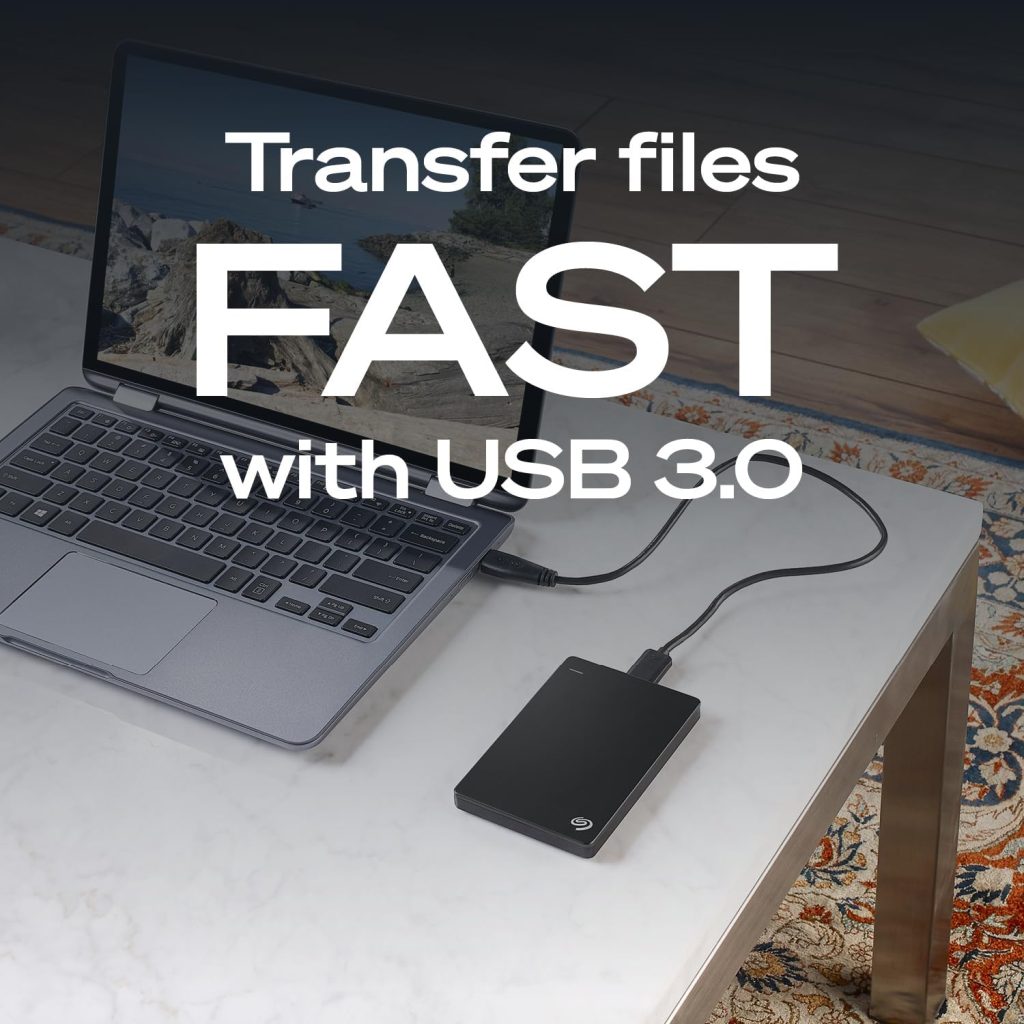 Seagate Portable 4TB External Hard Drive HDD – USB 3.0, 1-Year Rescue