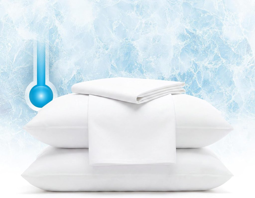 Serta Power Chill Cooling Pillow Protectors, Standard/Queen (2 Pack)