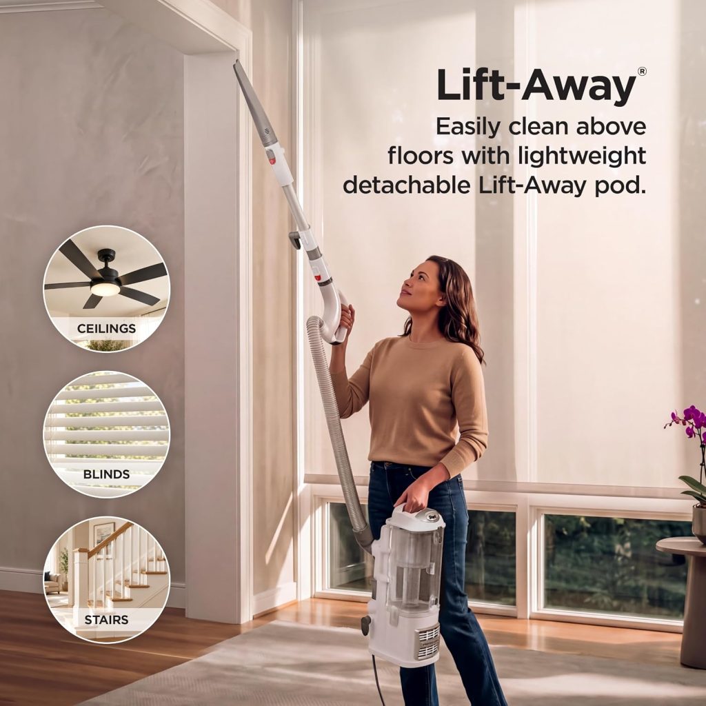 Shark Navigator Lift-Away Upright Vacuum Cleaner, HEPA, White, NV356E